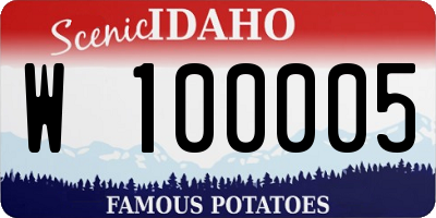 ID license plate W100005