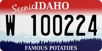 ID license plate W100224
