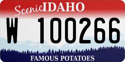 ID license plate W100266