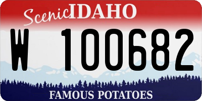 ID license plate W100682