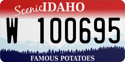 ID license plate W100695