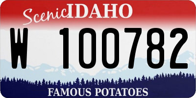ID license plate W100782