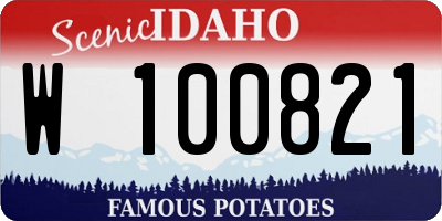 ID license plate W100821