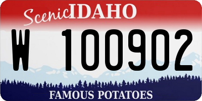 ID license plate W100902