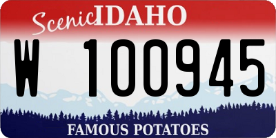 ID license plate W100945