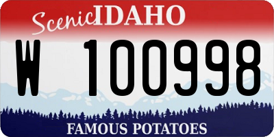ID license plate W100998