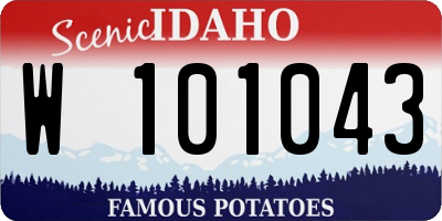 ID license plate W101043