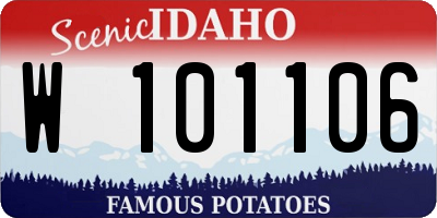 ID license plate W101106
