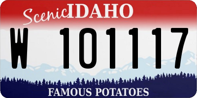 ID license plate W101117