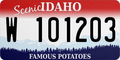 ID license plate W101203