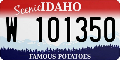 ID license plate W101350