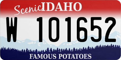 ID license plate W101652