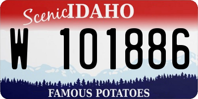 ID license plate W101886