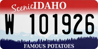 ID license plate W101926