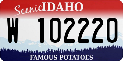 ID license plate W102220