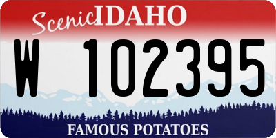 ID license plate W102395