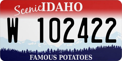 ID license plate W102422