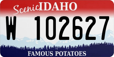 ID license plate W102627