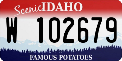ID license plate W102679
