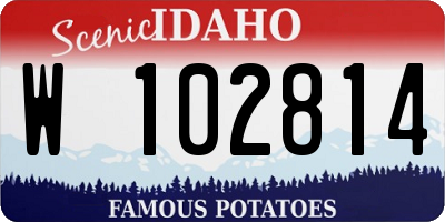 ID license plate W102814