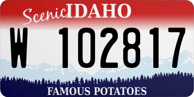 ID license plate W102817
