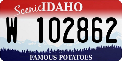 ID license plate W102862