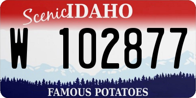 ID license plate W102877
