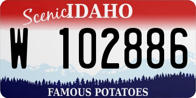 ID license plate W102886