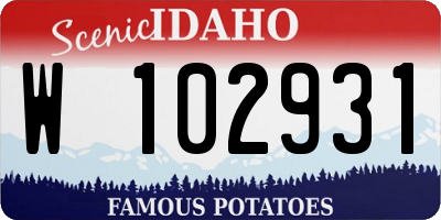 ID license plate W102931