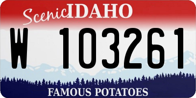 ID license plate W103261