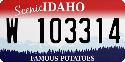 ID license plate W103314