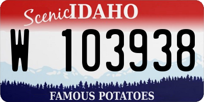 ID license plate W103938
