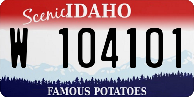 ID license plate W104101
