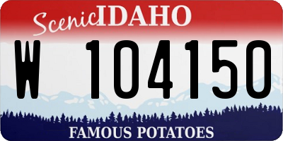 ID license plate W104150