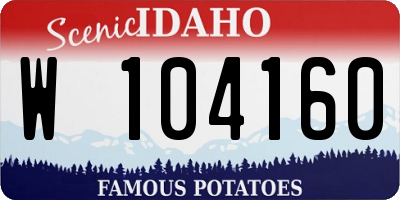 ID license plate W104160