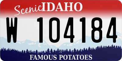 ID license plate W104184