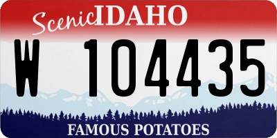 ID license plate W104435
