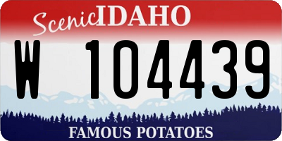 ID license plate W104439