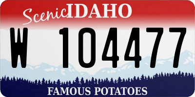 ID license plate W104477