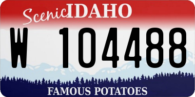 ID license plate W104488