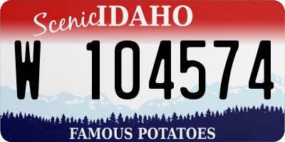 ID license plate W104574