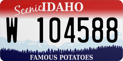 ID license plate W104588