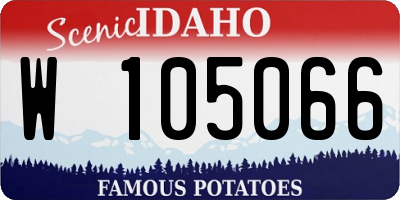 ID license plate W105066