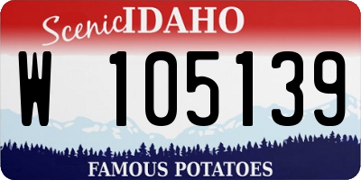 ID license plate W105139
