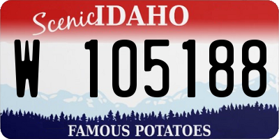 ID license plate W105188