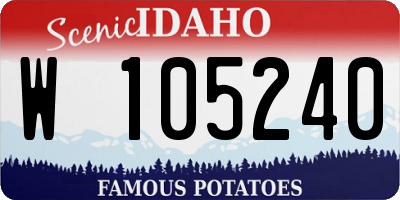 ID license plate W105240