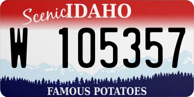 ID license plate W105357