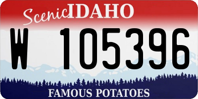 ID license plate W105396
