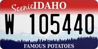 ID license plate W105440