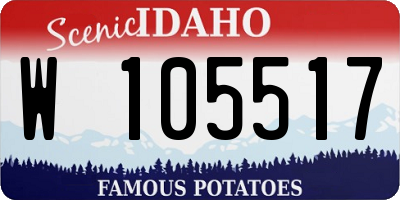 ID license plate W105517